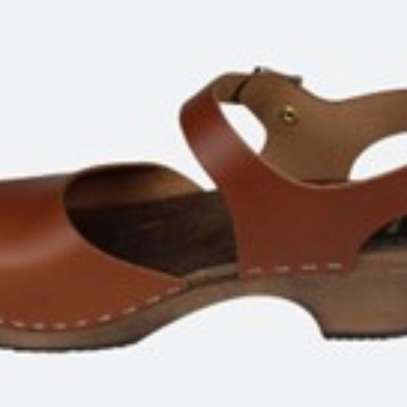 Lotta's Low Wood Cinnamon Clogs on Brown Base - NEW - Picture 5 of 10